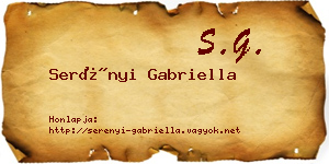 Serényi Gabriella névjegykártya